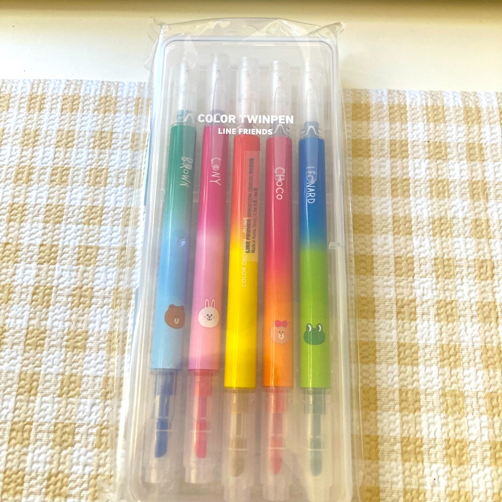 Line Friends color twin pen